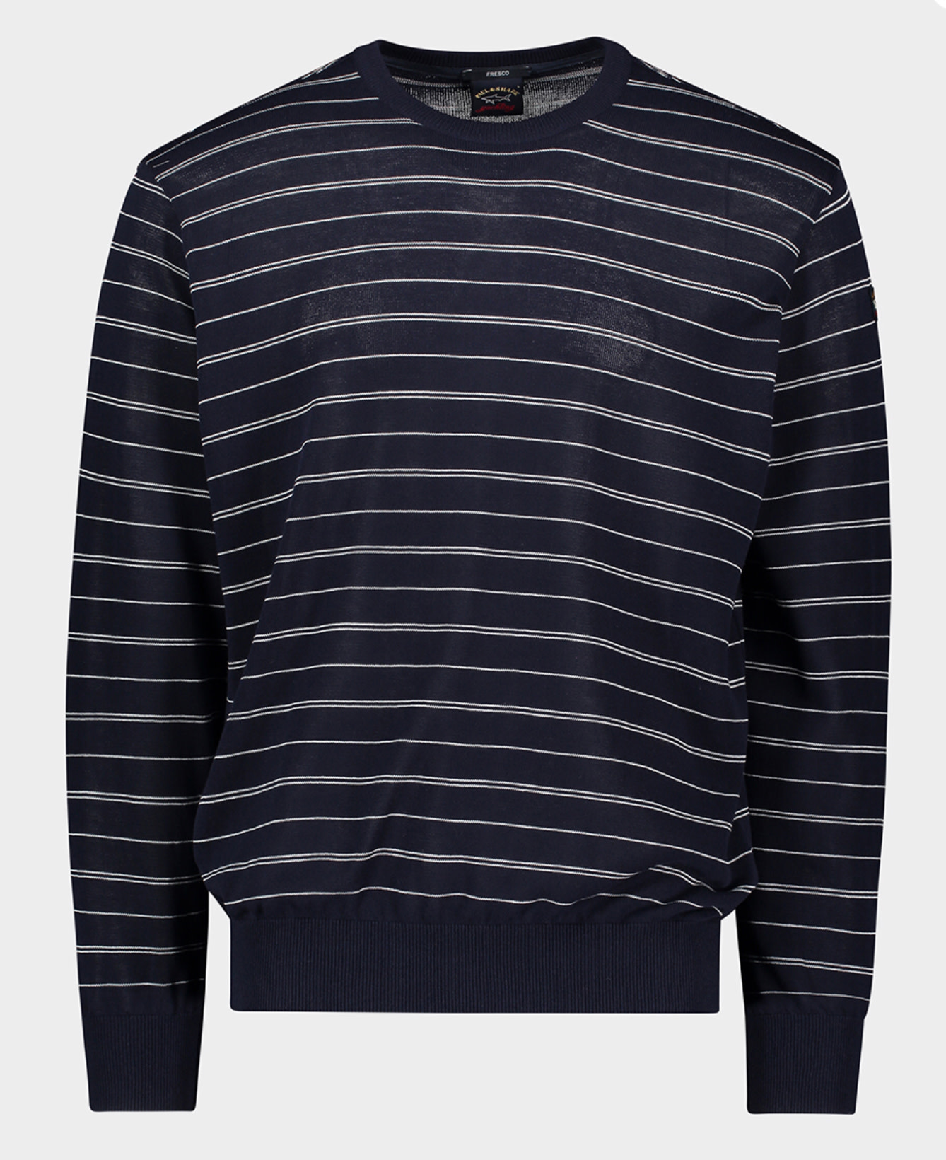 Navy White Striped Sweater - Benjamin's Menswear