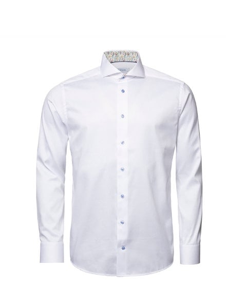 ETON Slim Fit White with Trim Dress Shirt