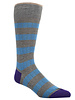 DION Grey Striped Mid Calf Socks