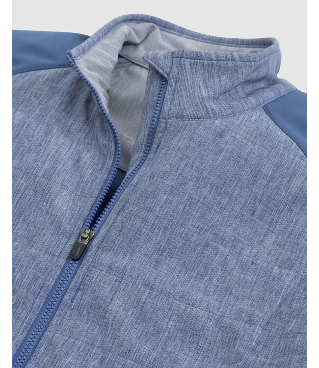 Mid Blue Full Zip with Quilted Front Jacket