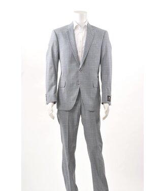 COPPLEY Classic Fit Light Blue Plaid Suit