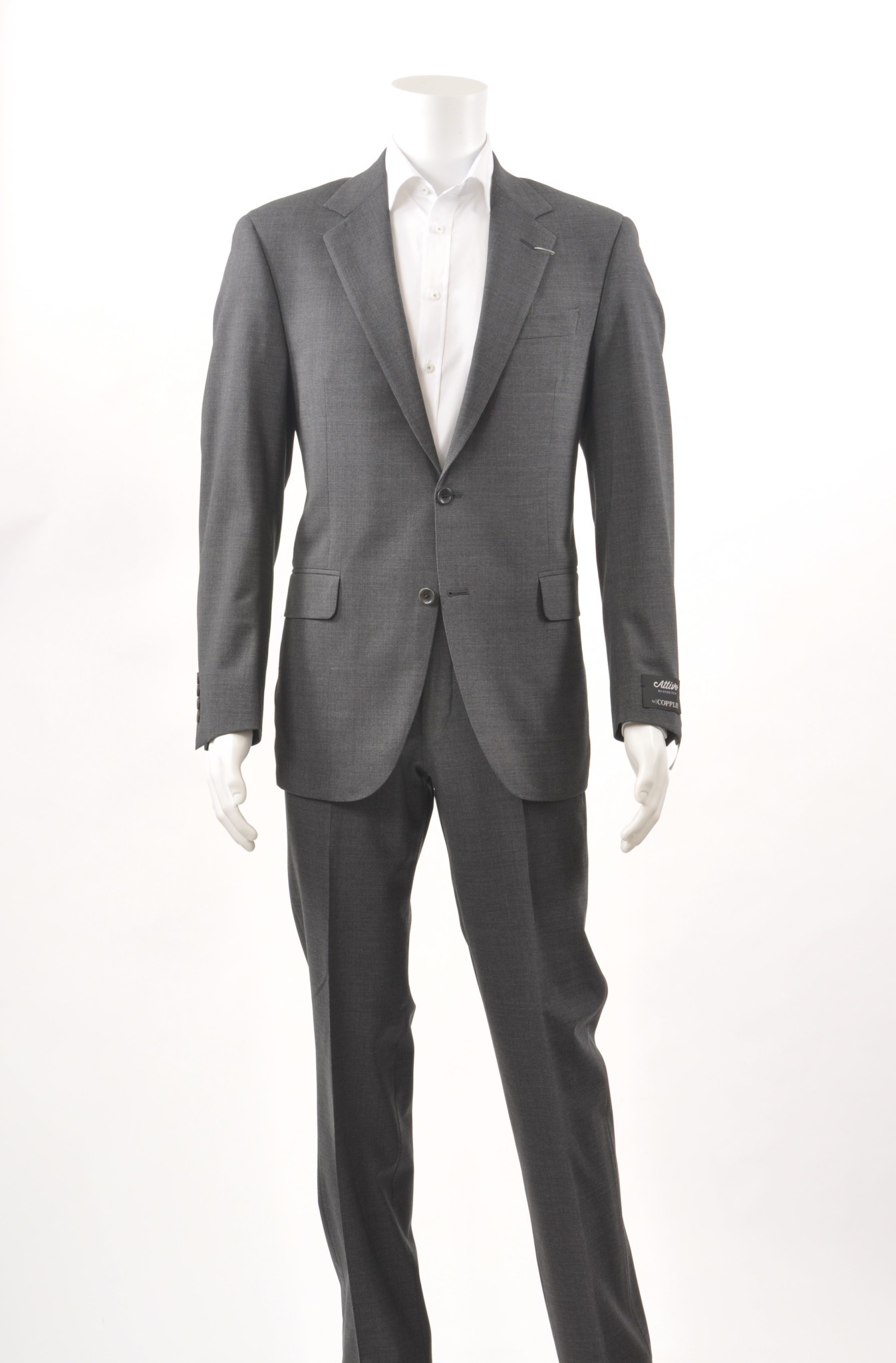 Classic Fit Mid Grey Attivo Suit - Benjamin's Menswear