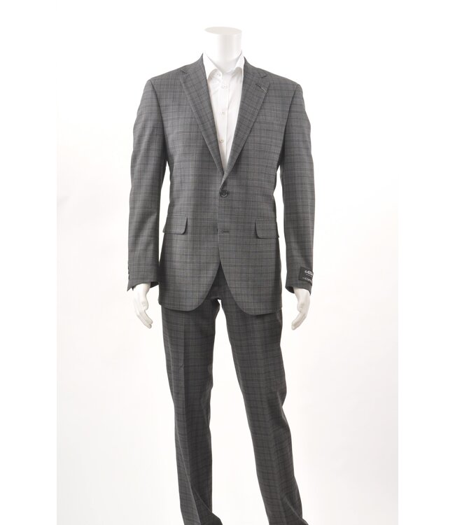 Modern Fit Attivo Grey Plaid Suit