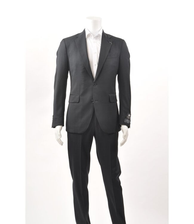 Slim Fit Black Tonal Block Suit