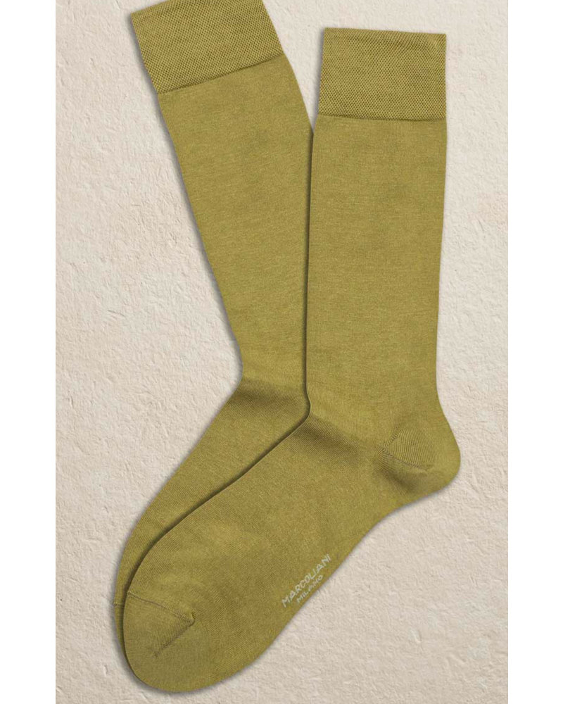 MARCOLIANI Pima Cotton Solid Khaki Socks