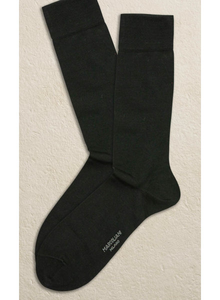 MARCOLIANI Pima Cotton Solid Black Socks