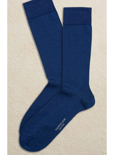 MARCOLIANI Pima Cotton Solid Cobalt Blue Socks