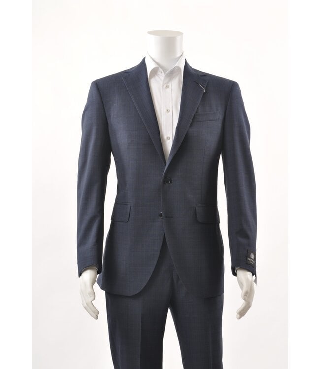 Modern Fit  Blue Basketweave Suit