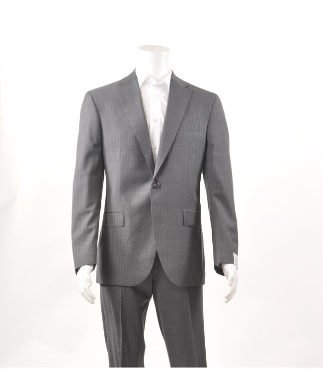Modern Fit Mid Grey Chaulk Stripe Suit