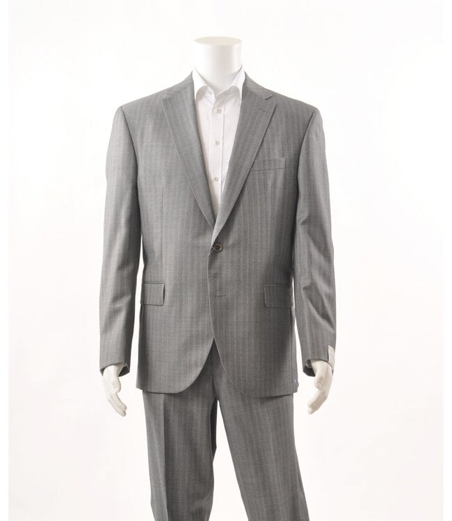 Modern Fit Grey Pin Stripe Suit