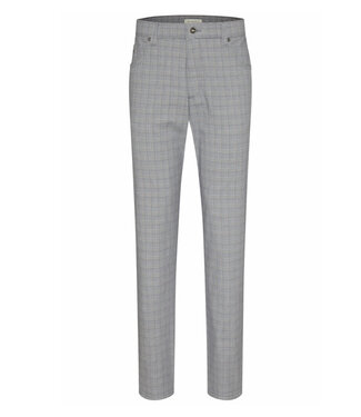 Modern Fit Blue Plaid 5 Pocket Pant - Benjamin's Menswear