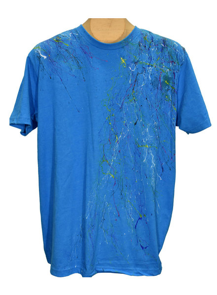 MARCELLO Teal Hand Painted T Shirt