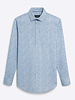 BUGATCHI Modern Fit Cobalt Blue Mini Check Shirt