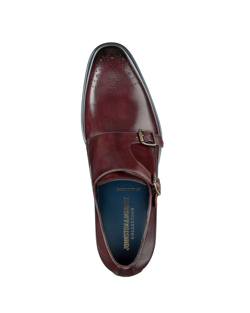 JOHNSTON & MURPHY Bordeaux Ellsworth Monk Strap Shoe