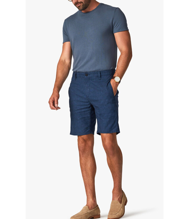 Modern Fit Navy Check Shorts