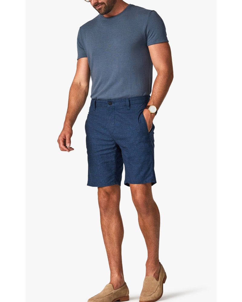 34 HERITAGE Modern Fit Navy Check Shorts