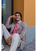 A FISH NAMED FRED Slim Fit  Pink Sand Block Sport Coat