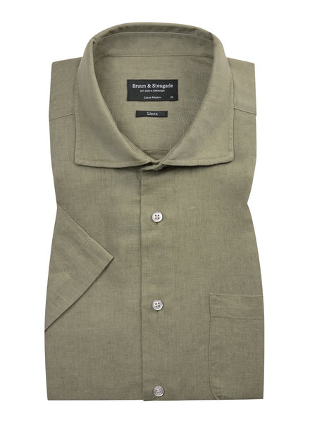 BRUUN & STENGADE Modern Fit Green Shirt