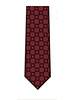 7 DOWNIE Red Big Circle Silk Tie