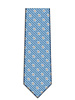 7 DOWNIE Blue Small Square Silk Tie