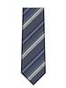 7 DOWNIE Grey Blue Plaid Silk Tie