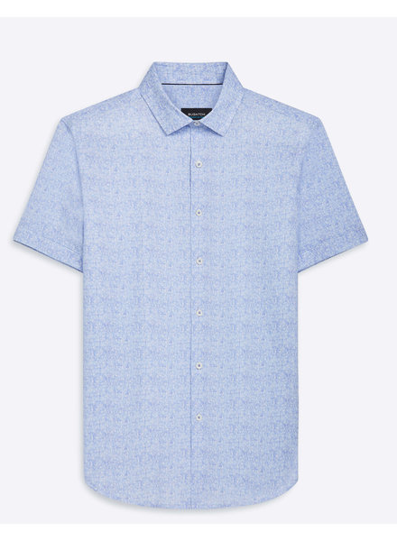 BUGATCHI Modern Fit Blue Vine Print Shirt