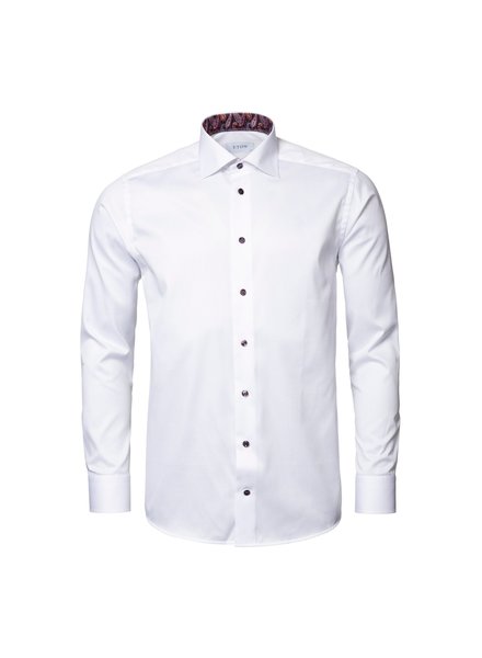 ETON Modern Fit White with Purple Trim Shirt