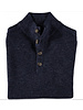 FELLOWS UNITED Denim Blue Button Neck Sweater