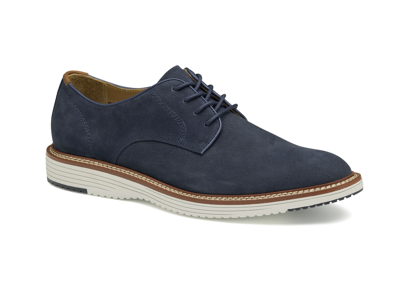Navy Upton Plain Toe Shoe - Benjamin's Menswear