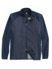 JOHNNIE O Navy Mario Quilted Front Jacket
