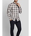 Modern Fit Grey Plaid Shirt