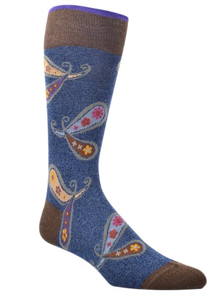 DION Blue Paisley Socks