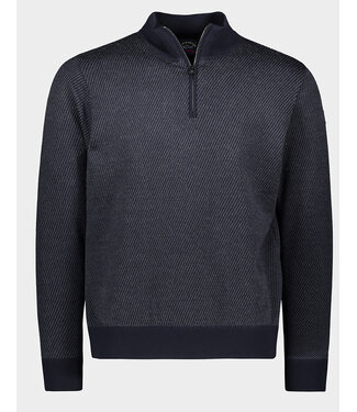 PAUL & SHARK Navy Grey Diagonal Striped Sweater