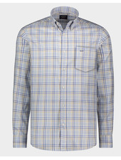 PAUL & SHARK Classic Fit Grey Blue Plaid Shirt