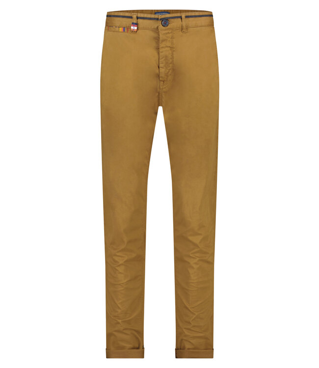 Slim Fit Camel Garment Dyed Chinos