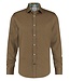 A FISH NAMED FRED Modern Fit Brushed Twill Camel Shirt
