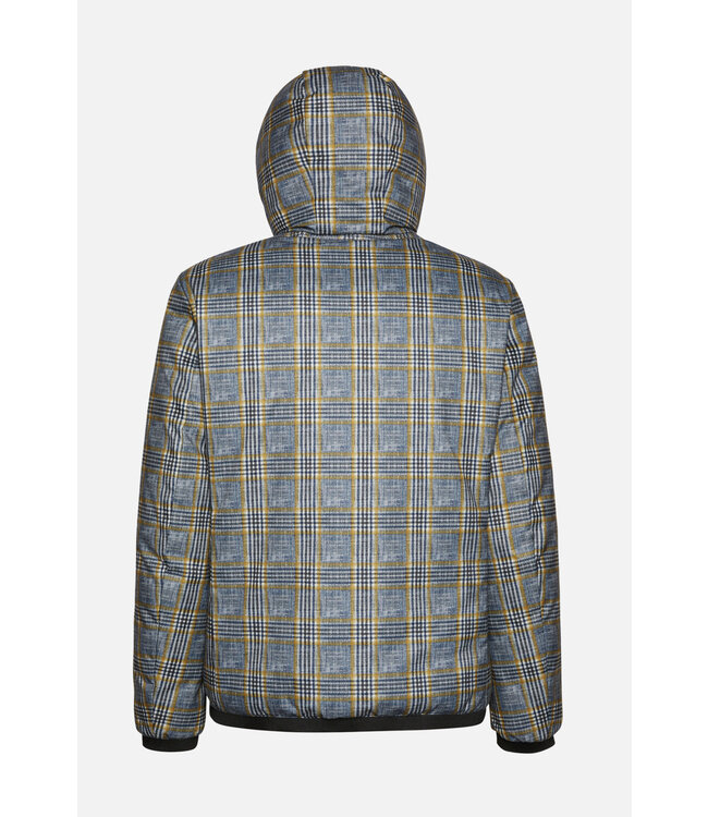 Mustard Glen Check Reversible Bomber