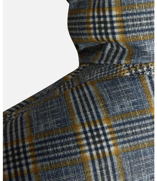 Mustard Glen Check Reversible Bomber