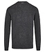BRUUN & STENGADE Grey Solid Crew Neck Sweater