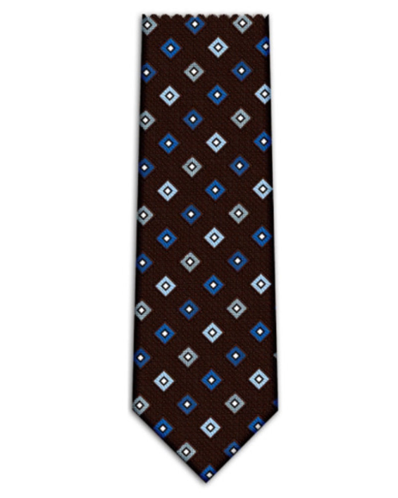 7 DOWNIE Brown with Navy Tie