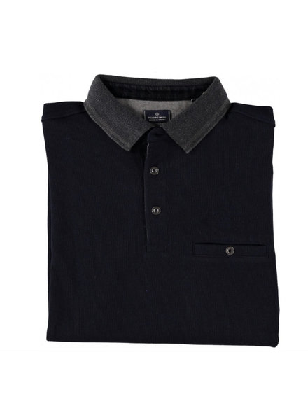 FELLOWS UNITED Navy Polo Sweater
