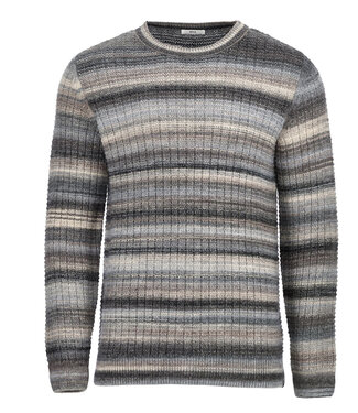 BRAX Grey Brown Crew Neck Sweater