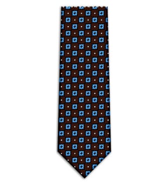 7 DOWNIE Brown and Blue Tie