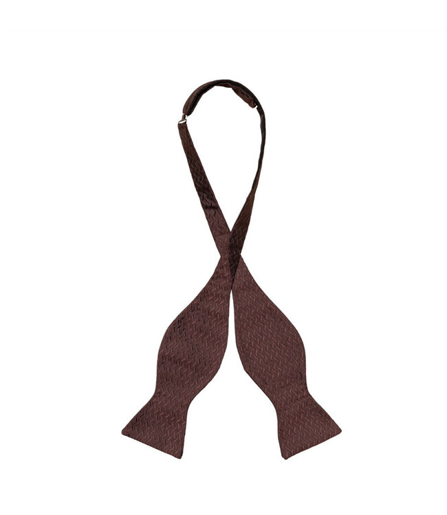 Burgundy Herringbone Bow Tie