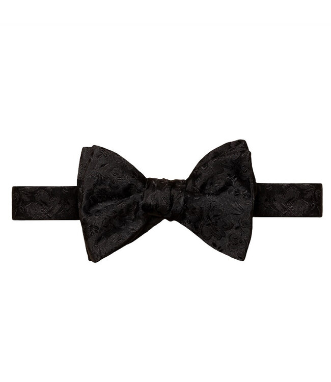 Black Floral Bow Tie