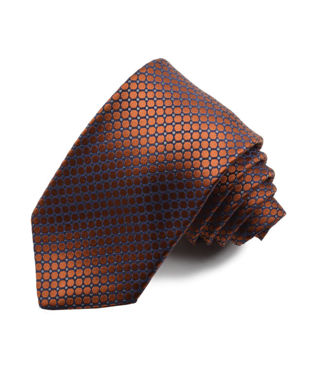 Orange Navy Tie