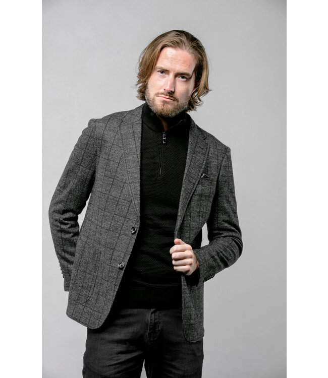 Modern Fit Charcoal Check Sport Coat
