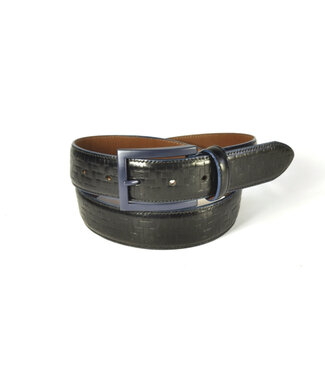 BENCHCRAFT Black Lattice Braid Belt