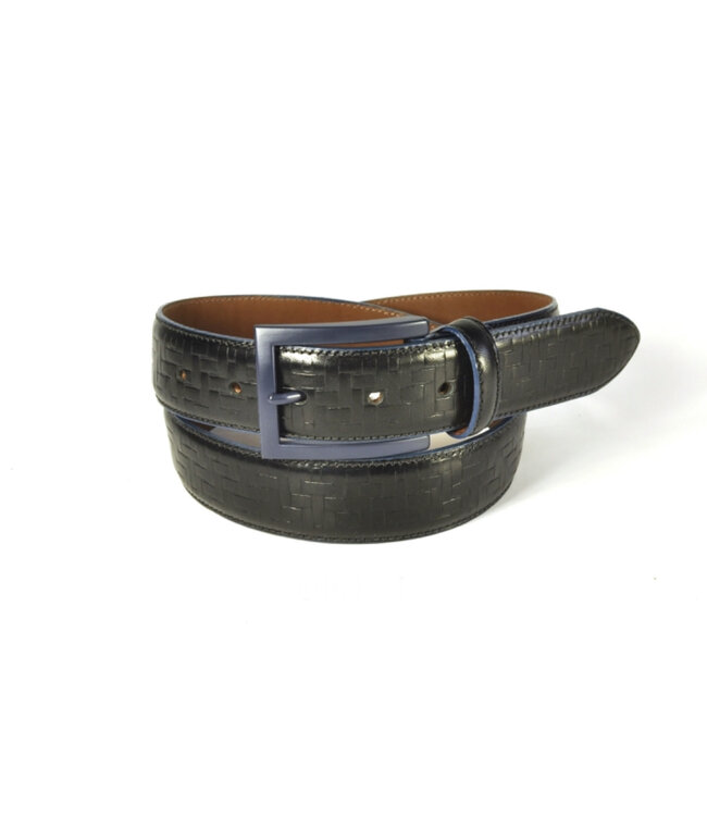 Black Lattice Braid Belt