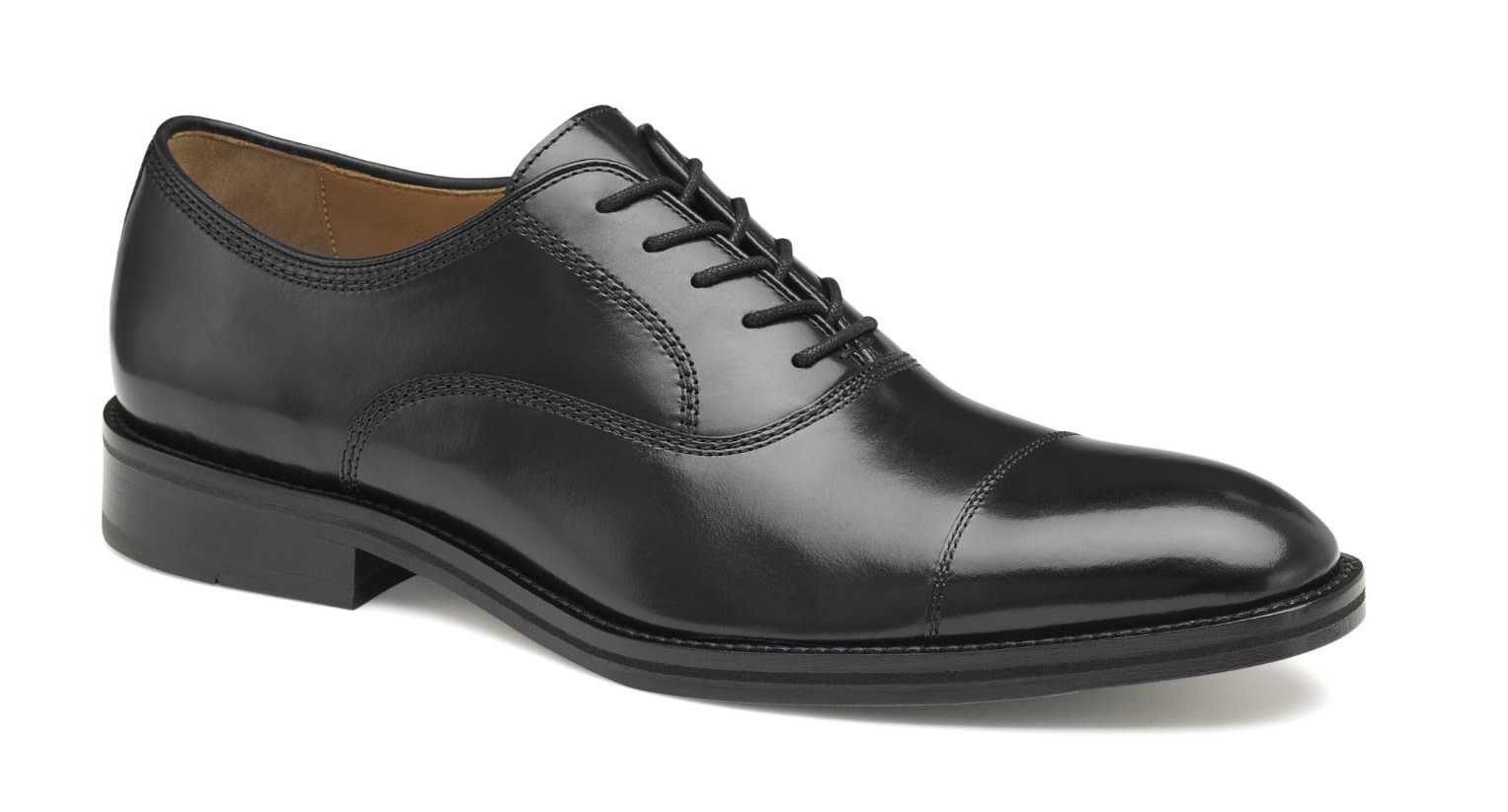 Black Meade Cap Toe Shoes - Benjamin's Menswear